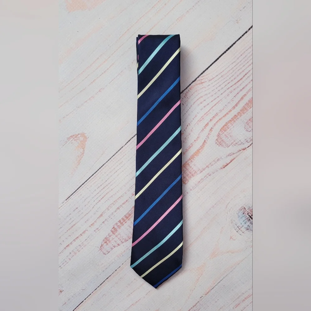 The Children's Place Navy Multi Stripe Kids Neck Tie